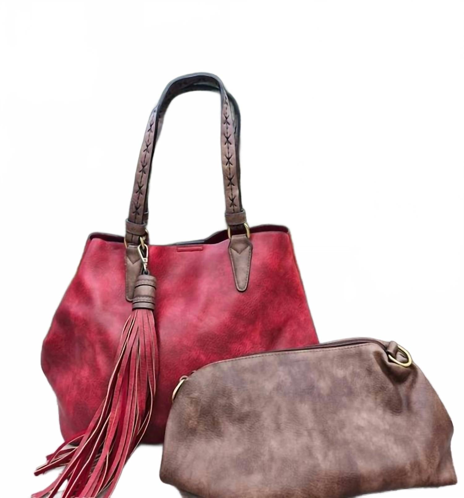 Женская сумка Aliza 2-в-1 с наплечным ремнем в винном цвете Jen & Co., Wine
Женская сумка Aliza 2-в-1 с наплечным ремнем в винном цвете Jen & Co., Wine