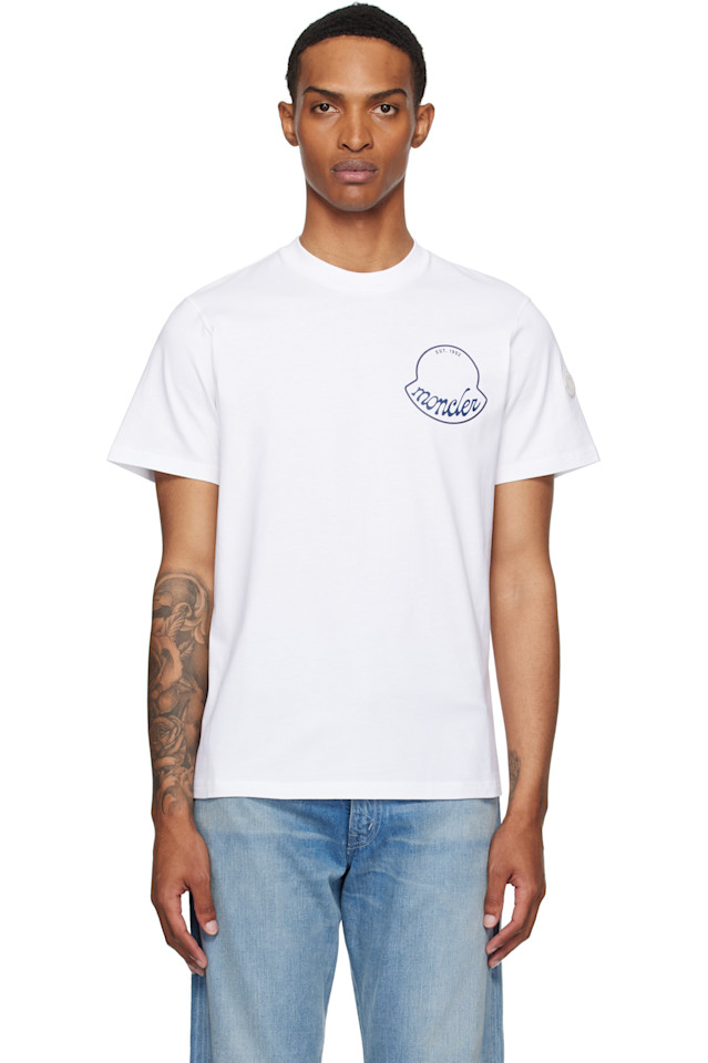 Хлопковая футболка с логотипом Moncler, белый
Хлопковая футболка с логотипом Moncler, белый