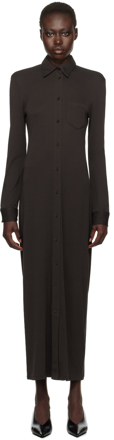 Коричневое платье-рубашка макси Filippa K 
Коричневое платье-рубашка макси Filippa K