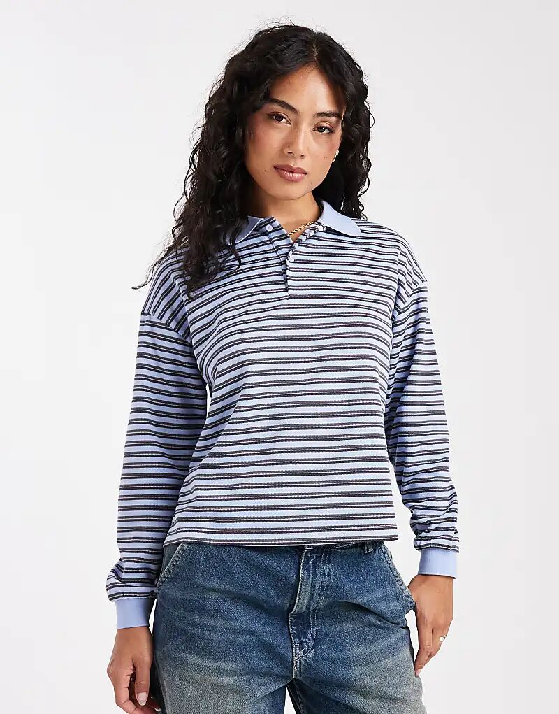 Лонгслив-регби Brave Soul с длинными рукавами в сине-серую полоску
Лонгслив-регби Brave Soul с длинными рукавами в сине-серую полоску