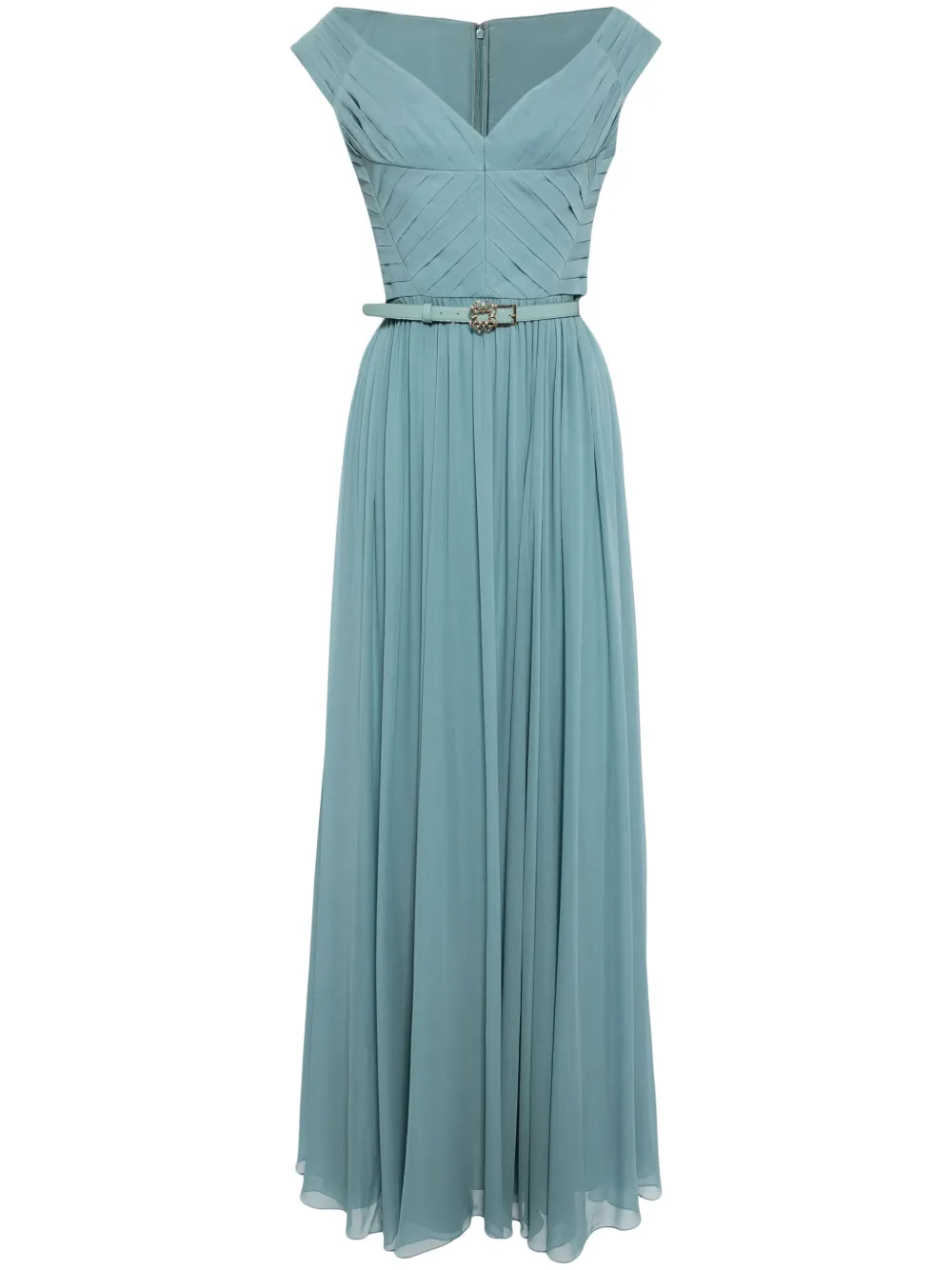 Шелковое платье с открытыми плечами Elie Saab, синий
Шелковое платье с открытыми плечами Elie Saab, синий