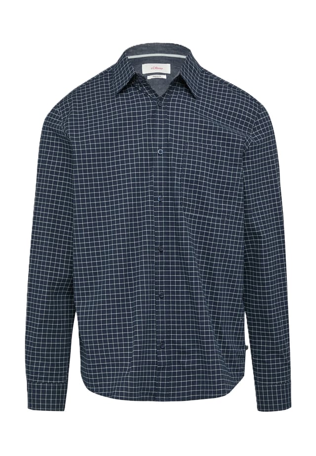 Повседневная рубашка стандартного кроя с длинным рукавом и воротником-стойкой S.Oliver, синий
Повседневная рубашка стандартного кроя с длинным рукавом и воротником-стойкой S.Oliver, синий