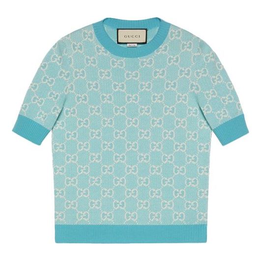 Свитер gg cotton wool piquet top 'light blue' Gucci, голубой
Свитер gg cotton wool piquet top 'light blue' Gucci, голубой