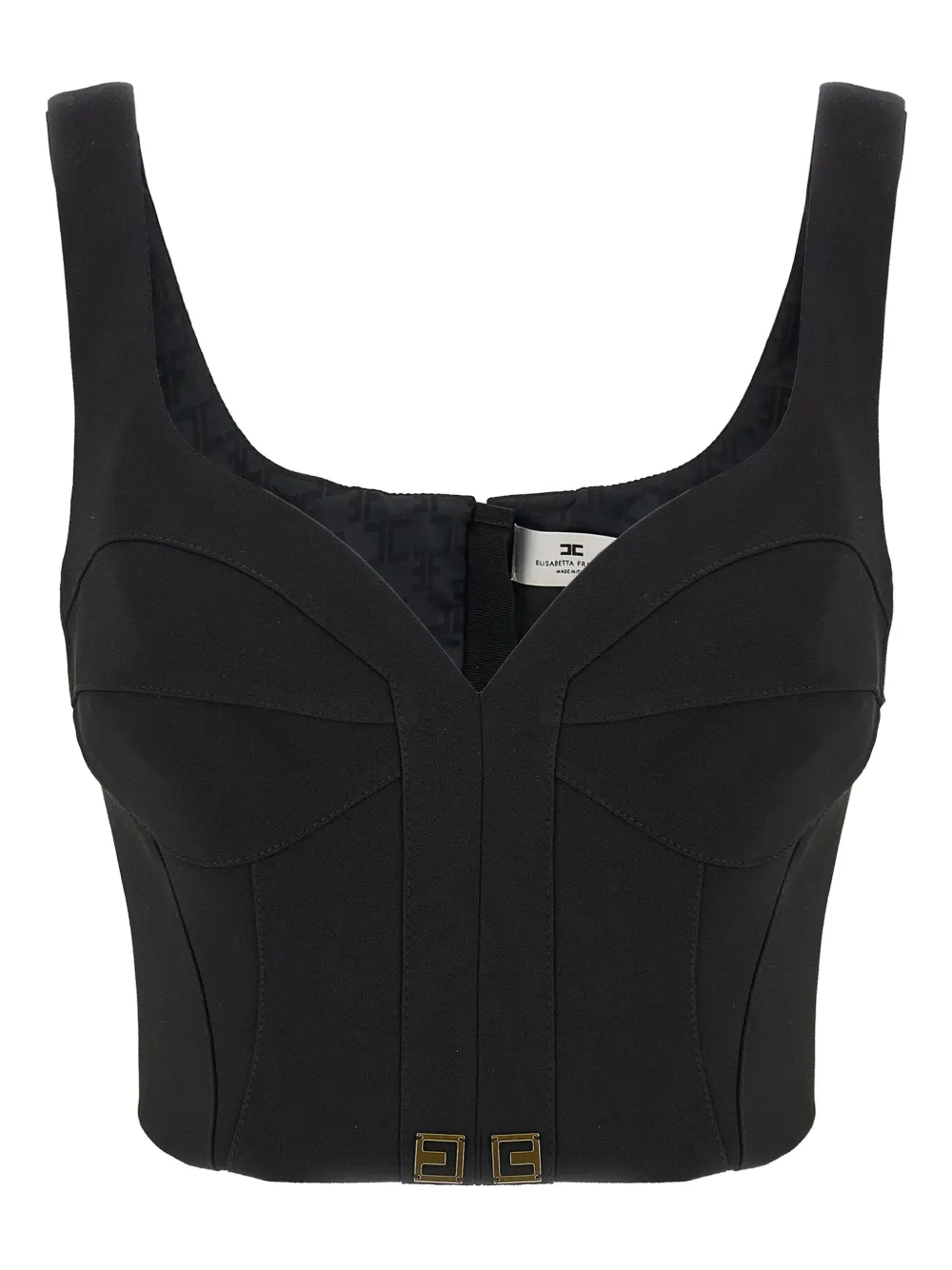 Топ на молнии с вырезом в форме сердца Elisabetta Franchi, черный
Топ на молнии с вырезом в форме сердца Elisabetta Franchi, черный