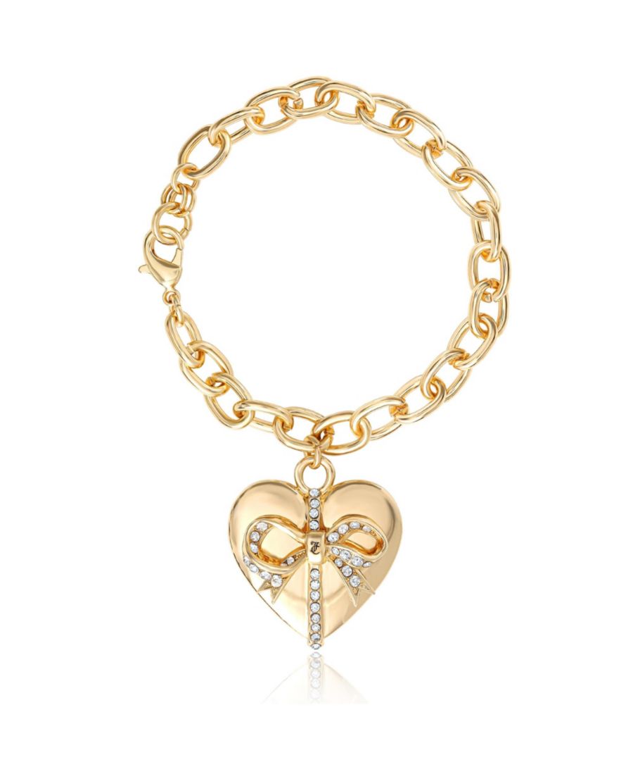 Браслет с подвесками в виде сердечек и бантиков, золотистый, инкрустированный стразами Juicy Couture, Gold tone/clear
Браслет с подвесками в виде сердечек и бантиков, золотистый, инкрустированный стразами Juicy Couture, Gold tone/clear