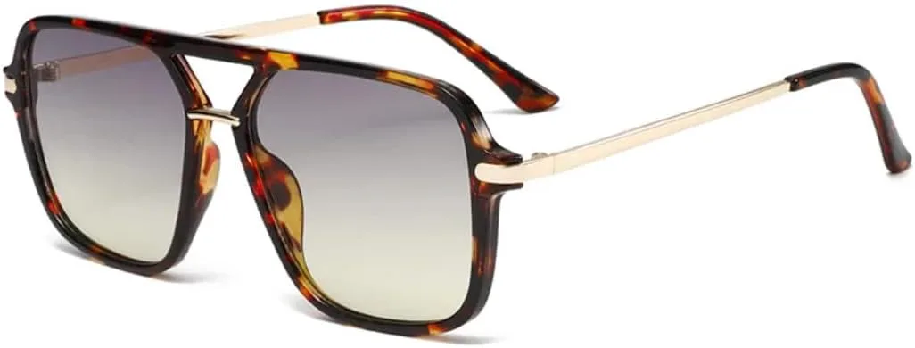 Модные солнцезащитные очки с двойной перемычкой для женщин и мужчин, ретро-очки с градиентным переходом, солнцезащитные очки UV400 TKKTLLT, Leopard Grey Yellow
Модные солнцезащитные очки с двойной перемычкой для женщин и мужчин, ретро-очки с градиентным переходом, солнцезащитные очки UV400 TKKTLLT, Leopard Grey Yellow