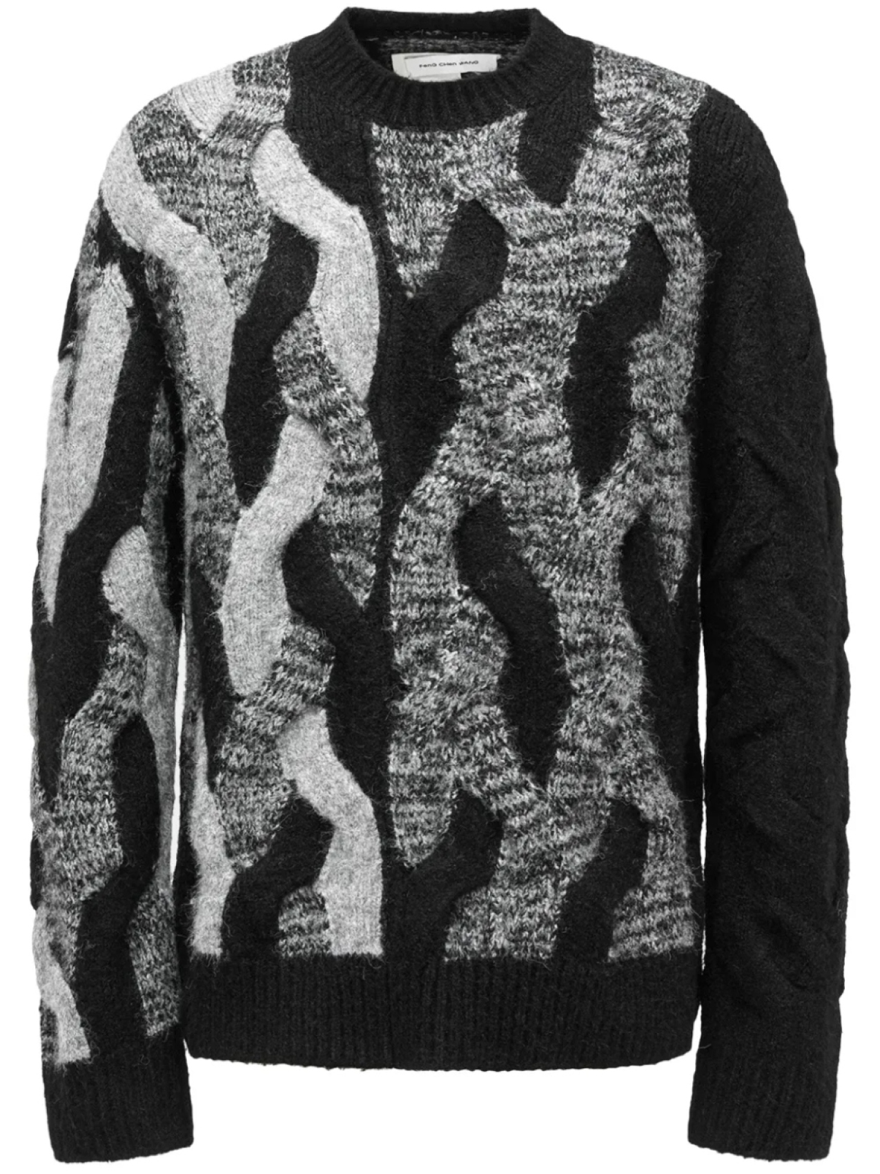 Свитер с косами от Feng Chen Wang, черный 
Свитер с косами от Feng Chen Wang, черный