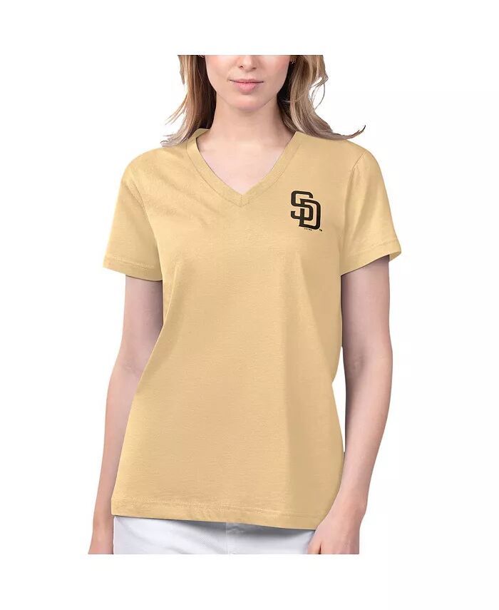 Женская золотая футболка San Diego Padres Game Time с V-образным вырезом Margaritaville
Женская золотая футболка San Diego Padres Game Time с V-образным вырезом Margaritaville