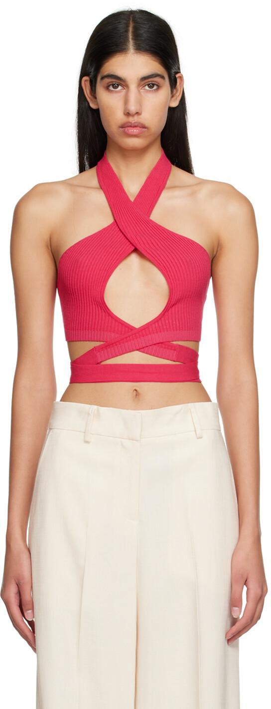 Розовая майка с запахом MSGM
Розовая майка с запахом MSGM