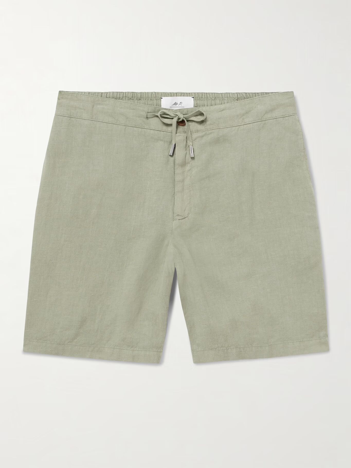 Прямые шорты-бермуды из окрашенного в готовом виде льна с завязками MR P., зеленый
Прямые шорты-бермуды из окрашенного в готовом виде льна с завязками MR P., зеленый