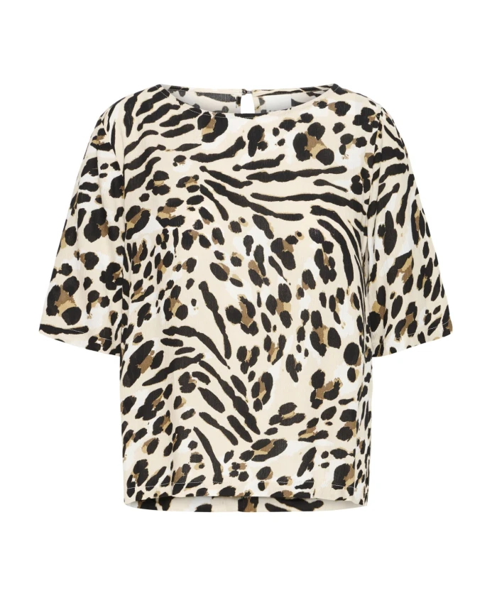 Блузка с короткими рукавами и животным принтом Ichi, мультиколор
Блузка с короткими рукавами и животным принтом Ichi, мультиколор