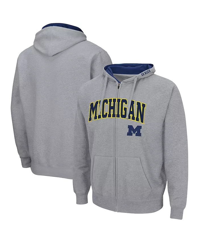 Мужская серая толстовка Michigan Wolverines с арочной надписью и логотипом 3.0 на молнии Colosseum
Мужская серая толстовка Michigan Wolverines с арочной надписью и логотипом 3.0 на молнии Colosseum