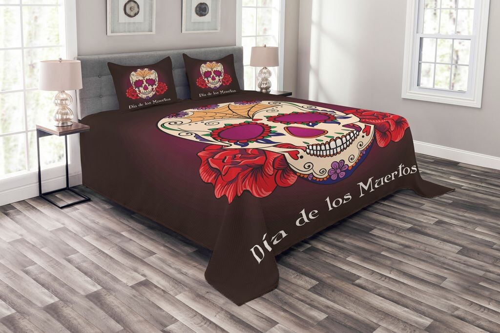 Комплект покрывала ABAKUHAUS Skull, Dia de Los Muertos, комплект с моющимися наволочками, для односпальных кроватей 220 x 220 см, сливово-красный кремовый
Комплект покрывала ABAKUHAUS Skull, Dia de Los Muertos, комплект с моющимися наволочками, для односпальных кроватей 220 x 220 см, сливово-красный кремовый