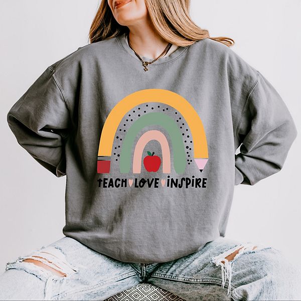 Свитшот teach love inspire rainbow lightweight garment dyed Simply Sage Market, Grey
Свитшот teach love inspire rainbow lightweight garment dyed Simply Sage Market, Grey