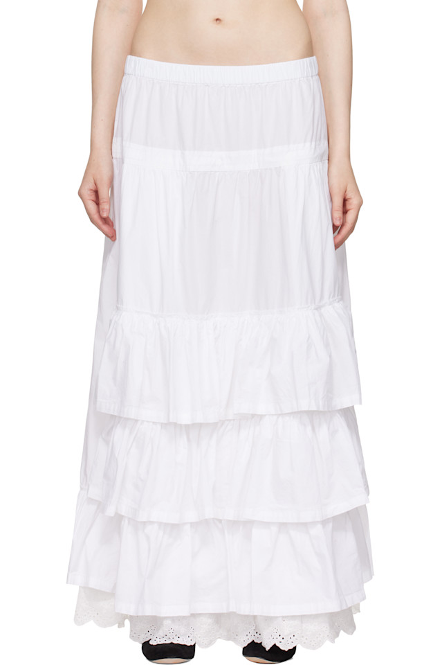 Юбка миди с ярусами и завышенной талией Open Yy, белый
Юбка миди с ярусами и завышенной талией Open Yy, белый