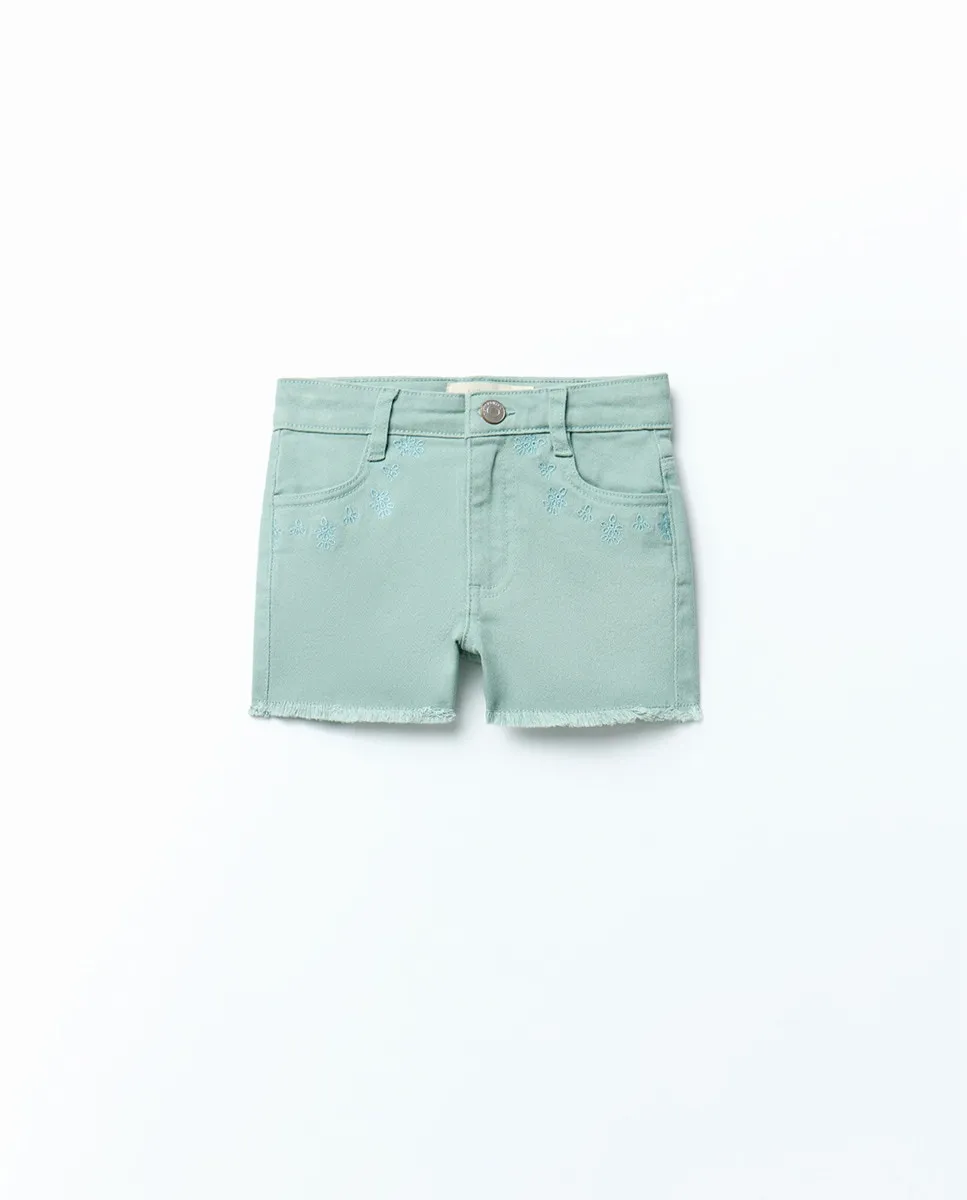 Короткие джинсовые шорты Sfera, светло-зеленый 
Короткие джинсовые шорты Sfera, светло-зеленый