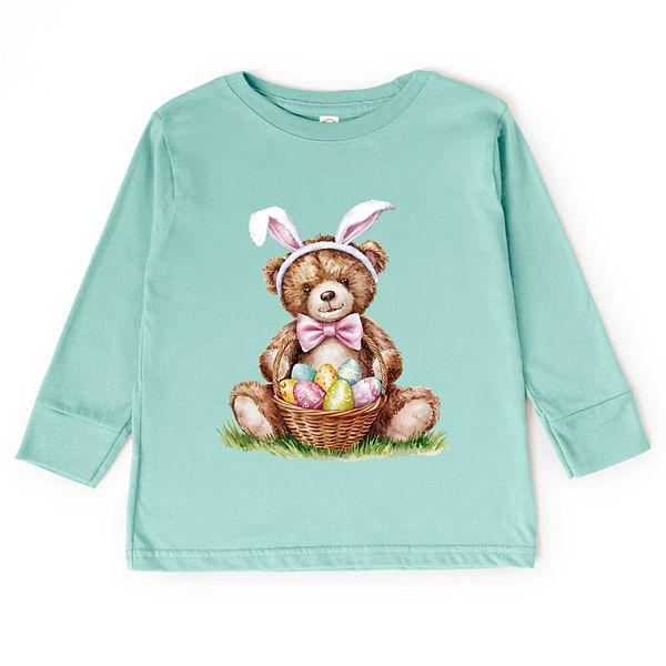 Футболка с длинным рукавом для малышей с принтом "Пасхальная корзинка с мишкой" в акварели The Juniper Shop, Seafoam
Футболка с длинным рукавом для малышей с принтом "Пасхальная корзинка с мишкой" в акварели The Juniper Shop, Seafoam