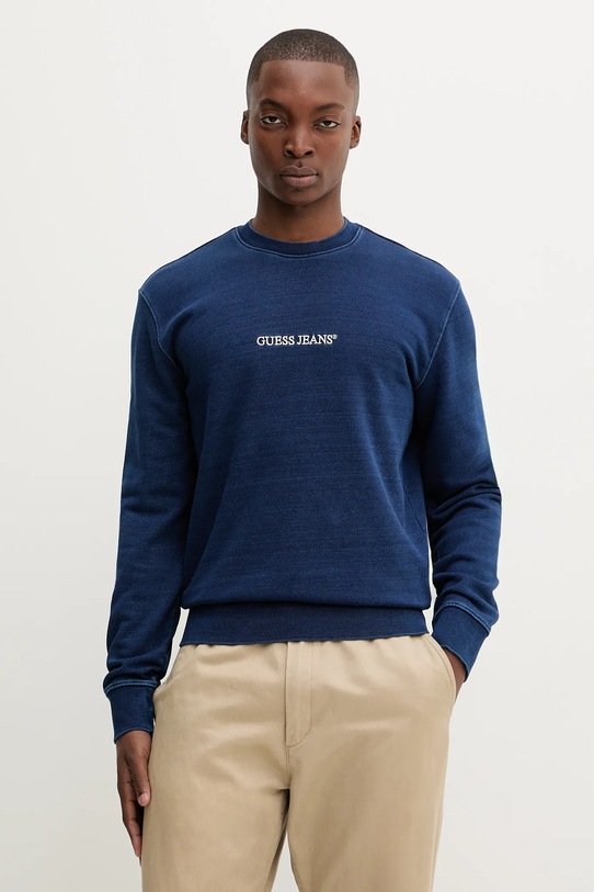 Хлопковая толстовка Guess Jeans, синий
Хлопковая толстовка Guess Jeans, синий