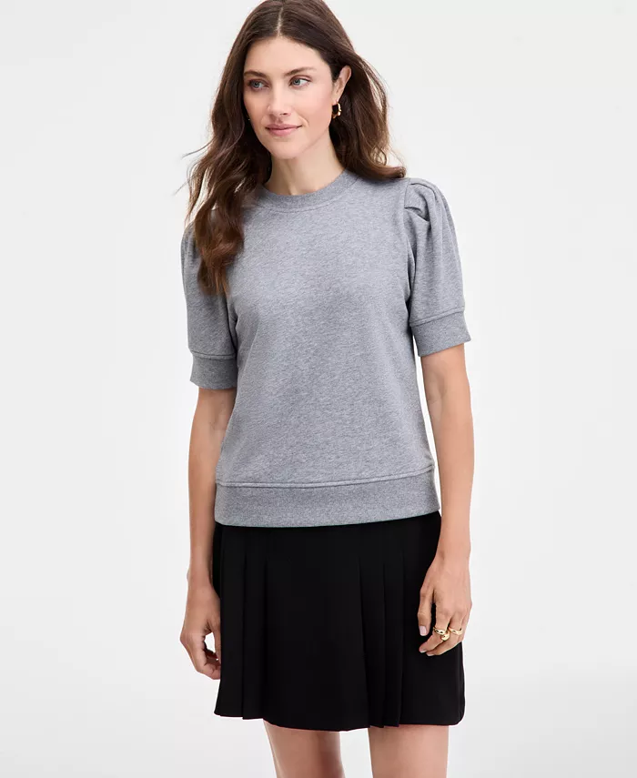 Женская толстовка из французского трикотажа с рукавами-фонариками On 34th, серый 
Женская толстовка из французского трикотажа с рукавами-фонариками On 34th, серый