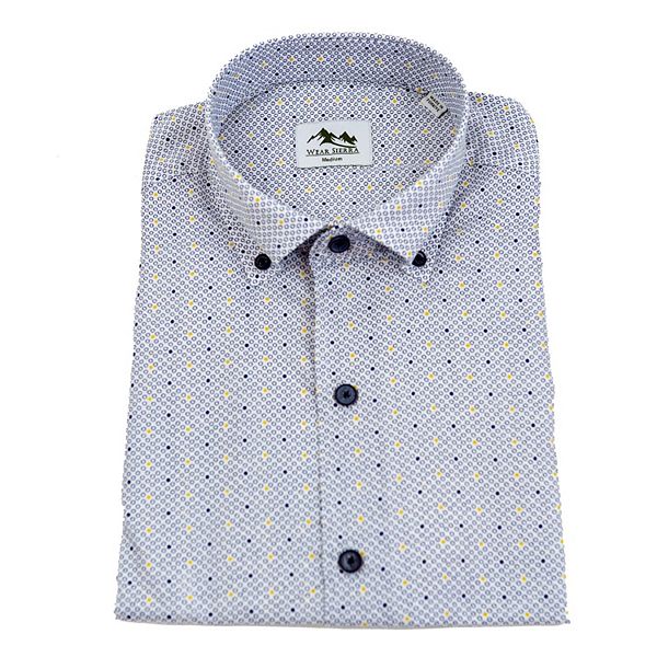 Хлопковая рубашка с коротким рукавом и уникальным рисунком в горох Wear Sierra
Хлопковая рубашка с коротким рукавом и уникальным рисунком в горох Wear Sierra