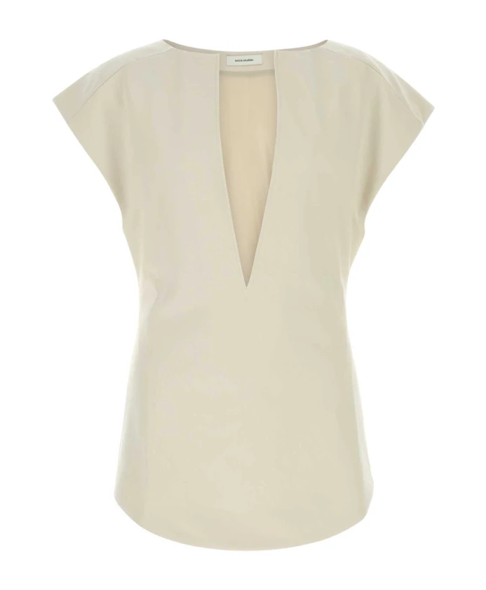 Майка с глубоким V-образным вырезом Entire Studios, бежевый
Майка с глубоким V-образным вырезом Entire Studios, бежевый