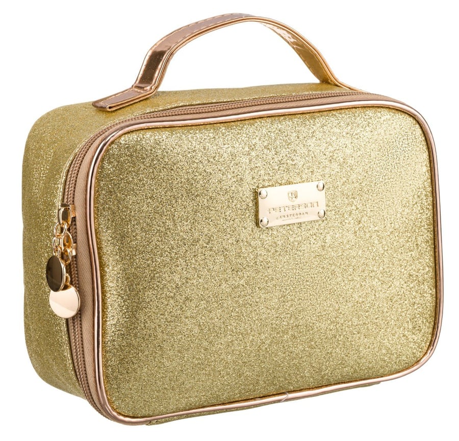 Элегантная женская косметичка PETERSON золотая с ручкой, дорожный органайзер, складная, с отделениями на молнии для кистей, косметики 
Элегантная женская косметичка PETERSON золотая с ручкой, дорожный органайзер, складная, с отделениями на молнии для кистей, косметики