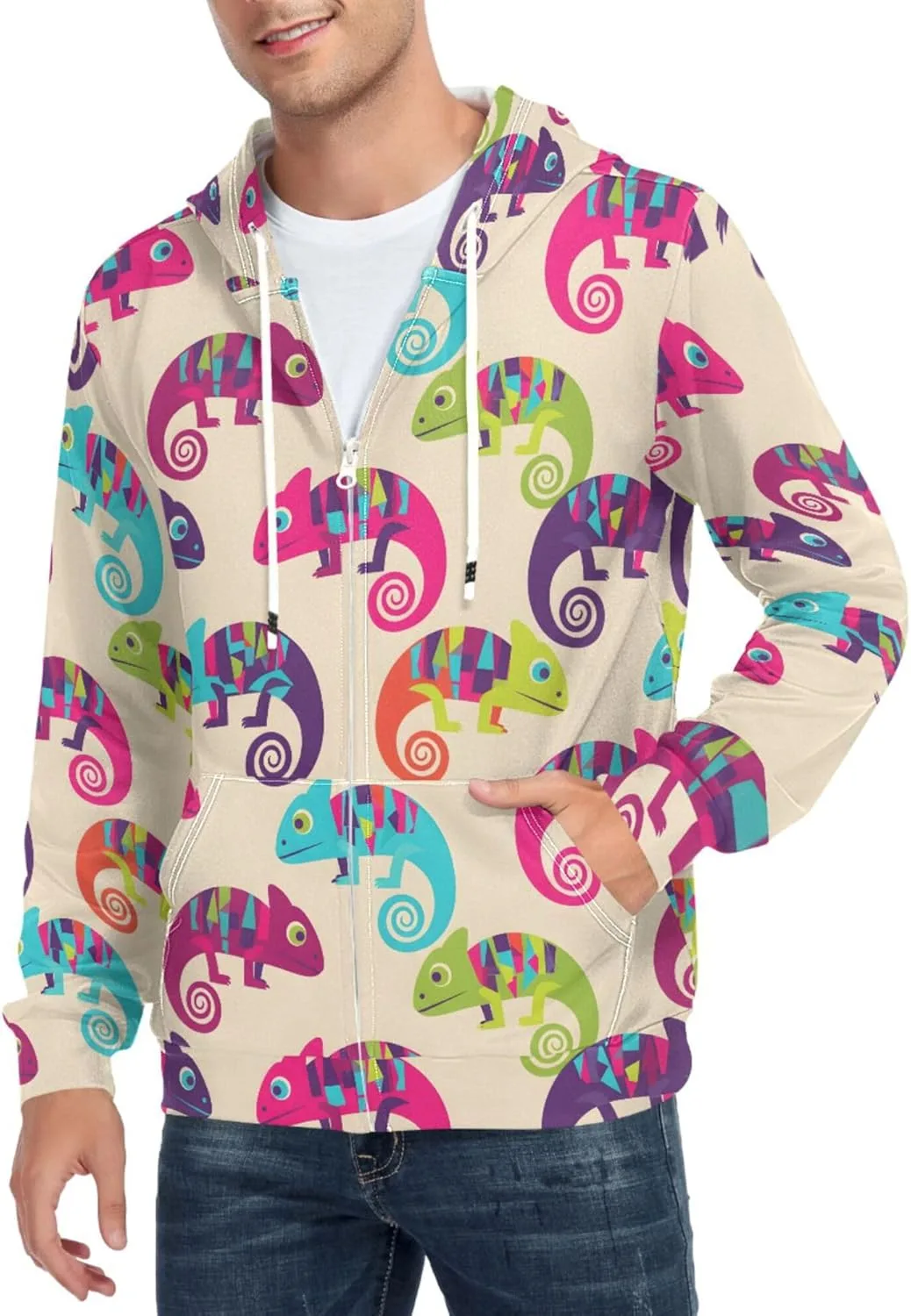 Мужская худи с молнией и принтом Chameleon CUPADA
Мужская худи с молнией и принтом Chameleon CUPADA