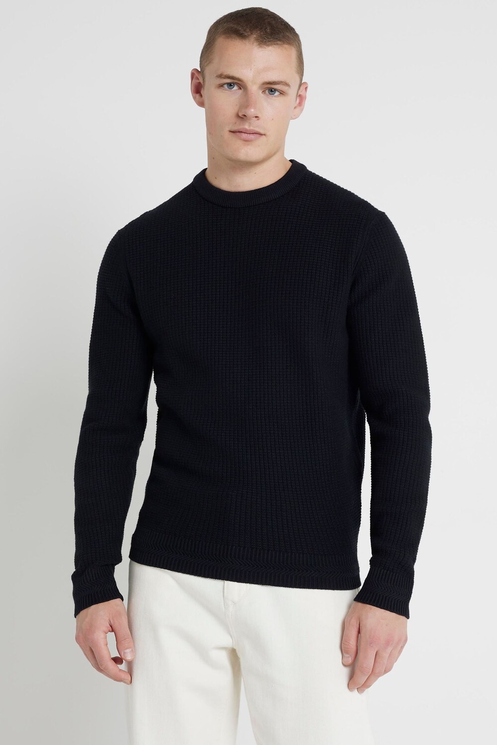 Джемпер вафельного цвета River Island, черный
Джемпер вафельного цвета River Island, черный