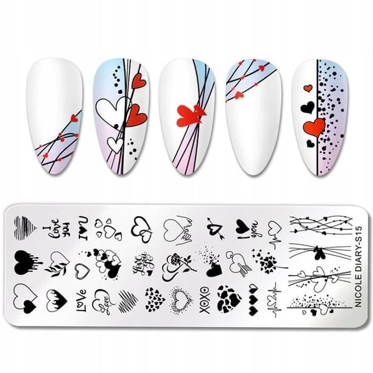 Шаблоны для штампов для ногтей Сердце День святого Валентина Дневник Николь-s15, Frezarkowo
Шаблоны для штампов для ногтей Сердце День святого Валентина Дневник Николь-s15, Frezarkowo