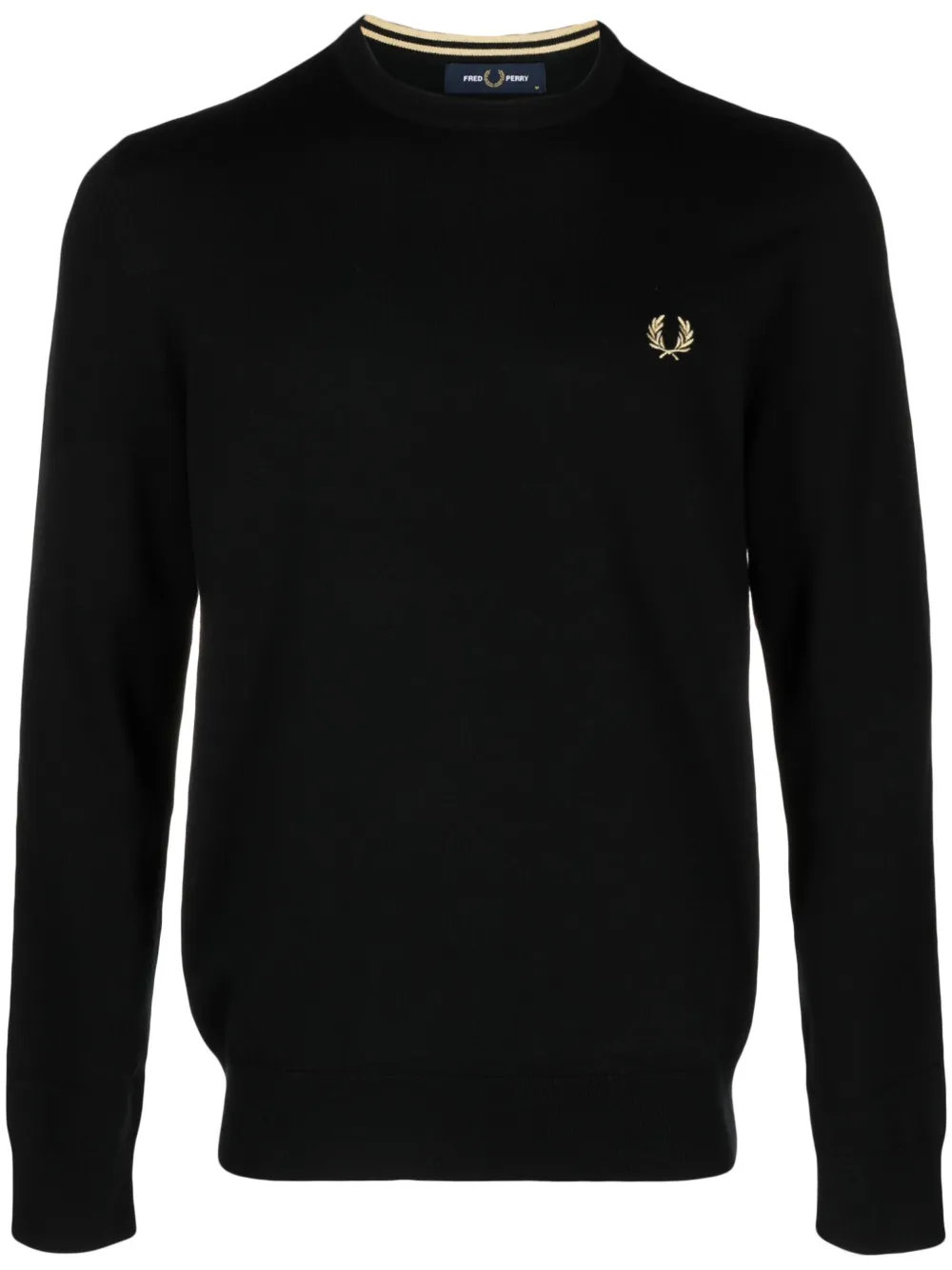 Джемпер с вышитым логотипом Fred Perry, черный 
Джемпер с вышитым логотипом Fred Perry, черный