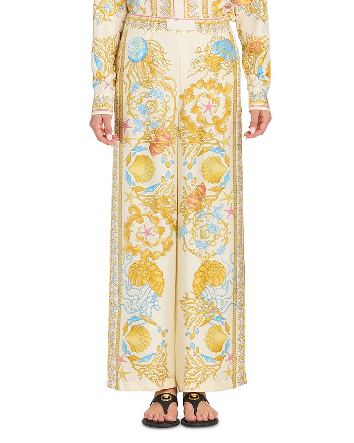 Подводные брюки из шёлкового фуляра Barocco Versace, желтый
Подводные брюки из шёлкового фуляра Barocco Versace, желтый