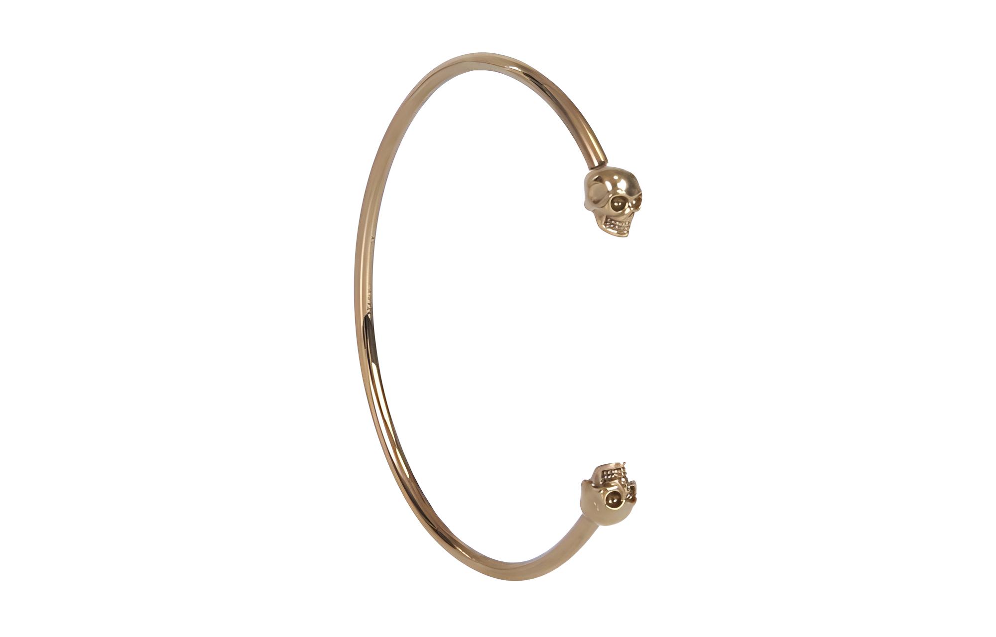 Тонкий браслет с двумя черепами Alexander McQueen, золотой
Тонкий браслет с двумя черепами Alexander McQueen, золотой