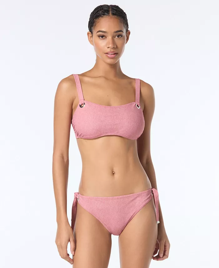 Верх бикини с люверсами и плавки с высоким вырезом и завязками по бокам Michael Kors, розовый
Верх бикини с люверсами и плавки с высоким вырезом и завязками по бокам Michael Kors, розовый