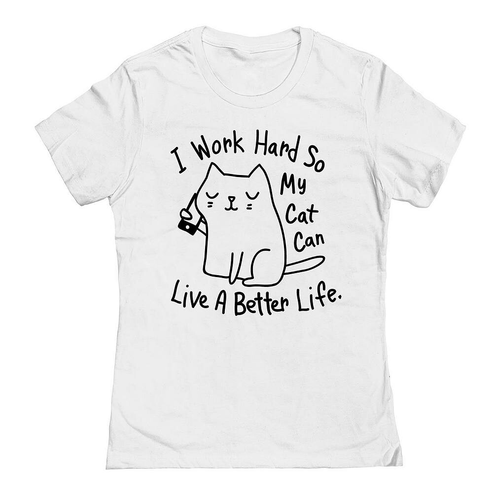 Футболка с рисунком Juniors' Work So Hard, белый 
Футболка с рисунком Juniors' Work So Hard, белый