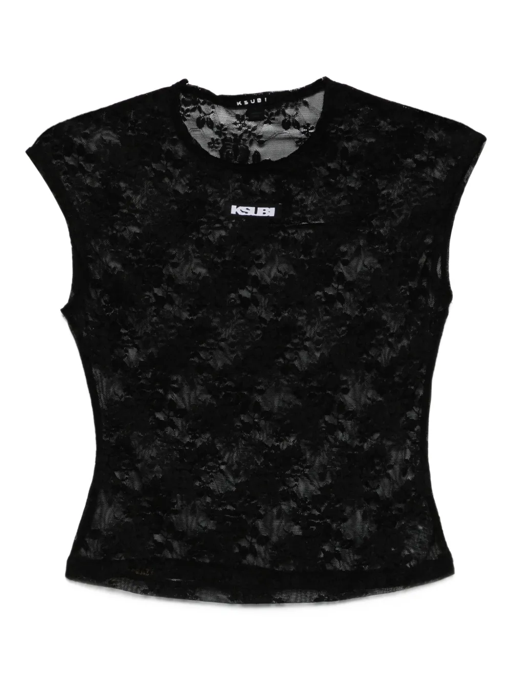 Топ с кружевными деталями Ksubi, черный
Топ с кружевными деталями Ksubi, черный