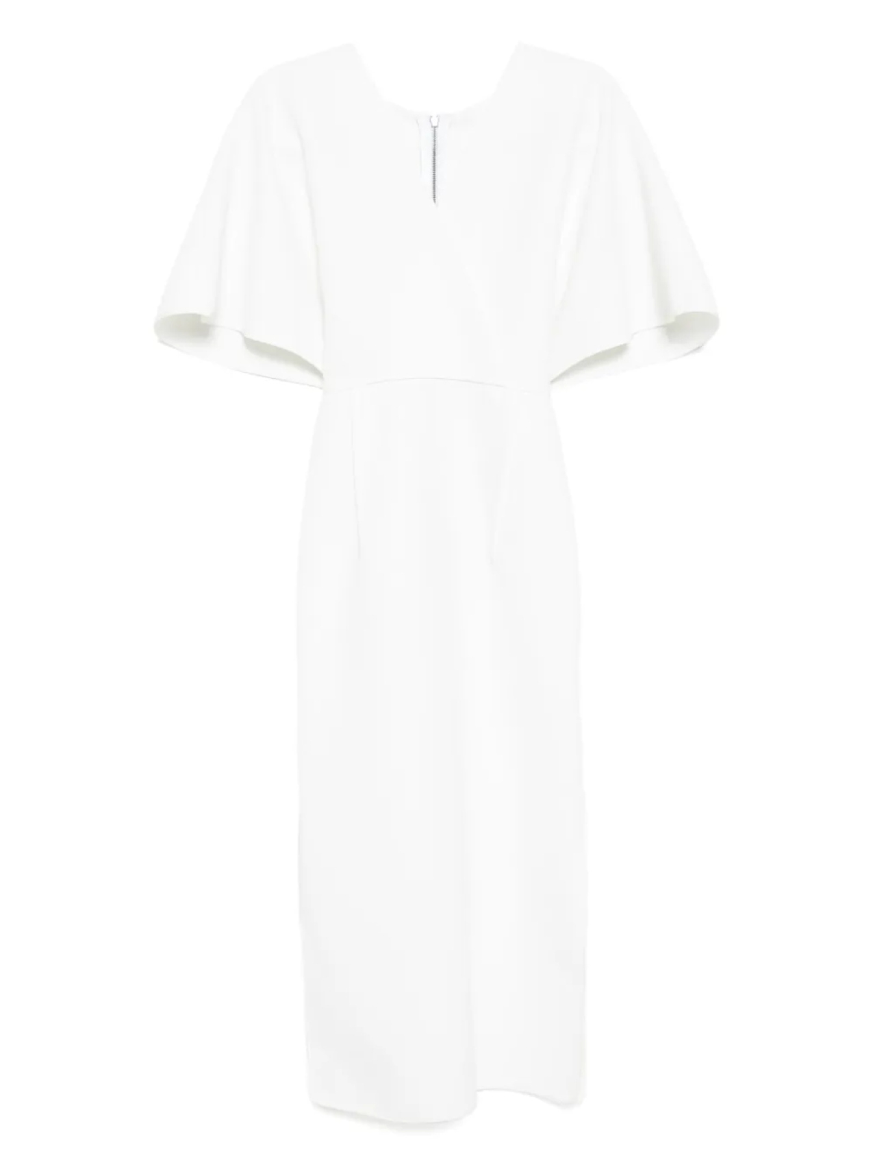 Платье миди с V-образным вырезом и короткими рукавами Maticevski, белый
Платье миди с V-образным вырезом и короткими рукавами Maticevski, белый