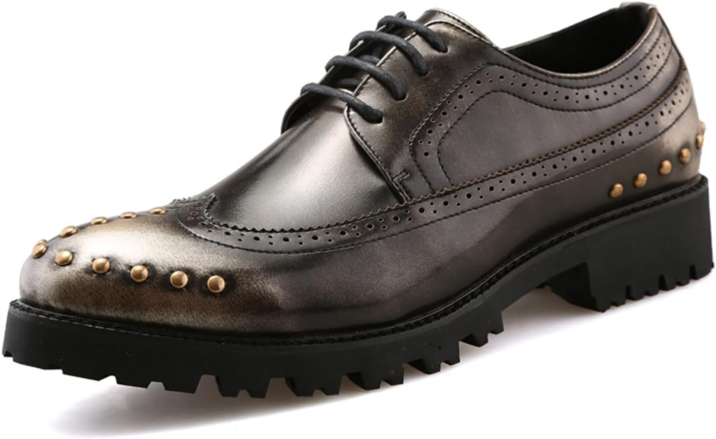 Мужские оксфорды с заклепками и брогированием: элегантные кожаные туфли на шнуровке с толстой противоскользящей резиновой подошвой, для делового и повседневного стиля, а также для социальных мероприятий Kelibasi, черный
Мужские оксфорды с заклепками и брогированием: элегантные кожаные туфли на шнуровке с толстой противоскользящей резиновой подошвой, для делового и повседневного стиля, а также для социальных мероприятий Kelibasi, черный