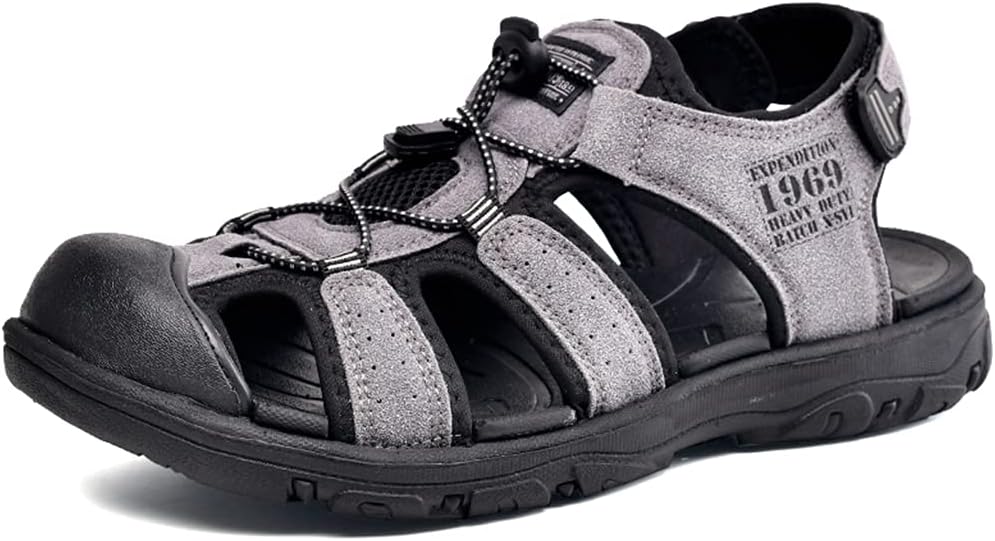 Мужские открытые спортивные сандалии для активного отдыха Veslexth с закрытым носком, летние водные туфли, серый
Мужские открытые спортивные сандалии для активного отдыха Veslexth с закрытым носком, летние водные туфли, серый