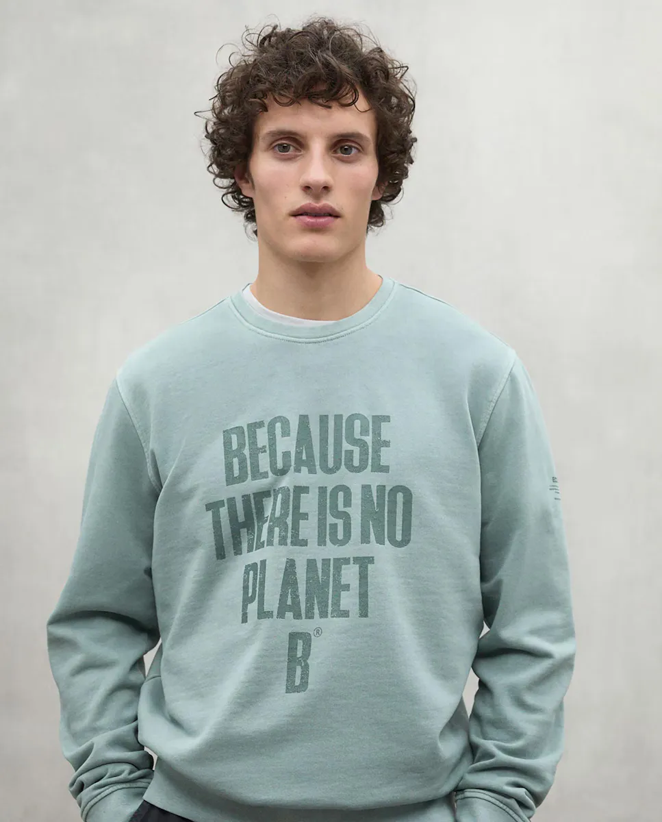 Мужской свитшот с круглым вырезом и принтом спереди Ecoalf, зеленый
Мужской свитшот с круглым вырезом и принтом спереди Ecoalf, зеленый