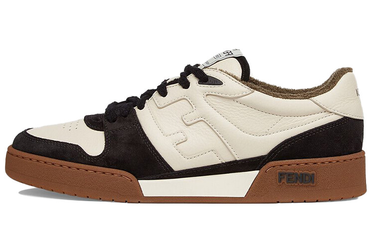 Кроссовки Fendi Match Skate, белый/черный/коричневый 
Кроссовки Fendi Match Skate, белый/черный/коричневый