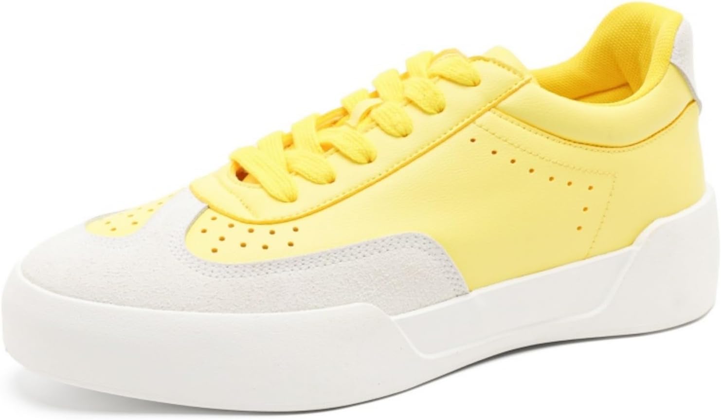 Мужские кожаные модные кроссовки на шнуровке, удобные, легкие, дышащие, на платформе, вулканизированная подошва, нескользящие, повседневная обувь для ежедневной носки, прогулок, жизни в кампусе, катания на скейтборде и спорта Yrzhgdl, желтый
Мужские кожаные модные кроссовки на шнуровке, удобные, легкие, дышащие, на платформе, вулканизированная подошва, нескользящие, повседневная обувь для ежедневной носки, прогулок, жизни в кампусе, катания на скейтборде и спорта Yrzhgdl, желтый