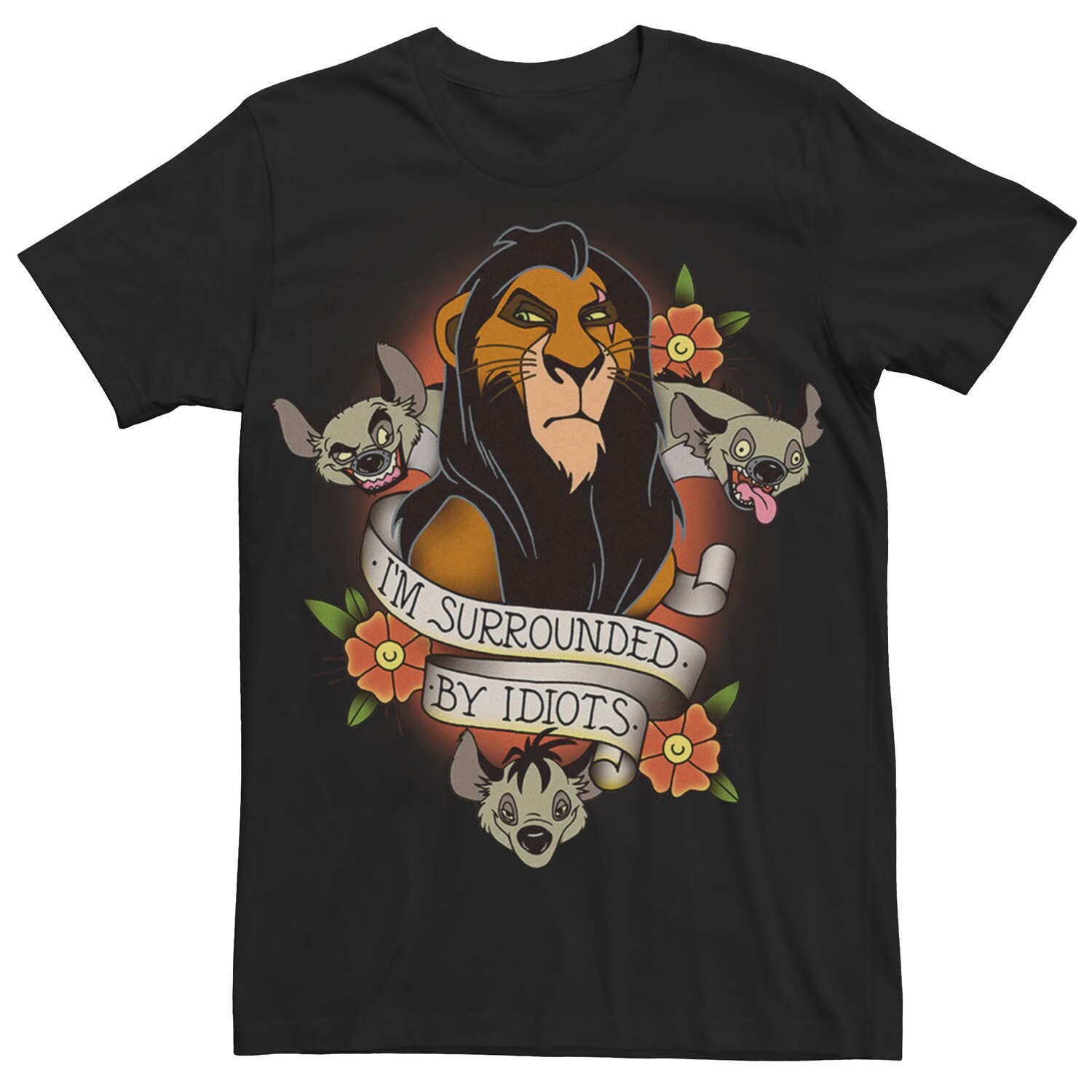 Мужская футболка Lion King Scar Surrounded By Idiots Licensed Character
Мужская футболка Lion King Scar Surrounded By Idiots Licensed Character