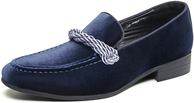 Мужские бархатные лоферы Santimon Mens Moc Toe с отделкой косичкой, классические слипоны для свадеб, официальных мероприятий, выпускных и торжеств, синий
Мужские бархатные лоферы Santimon Mens Moc Toe с отделкой косичкой, классические слипоны для свадеб, официальных мероприятий, выпускных и торжеств, синий