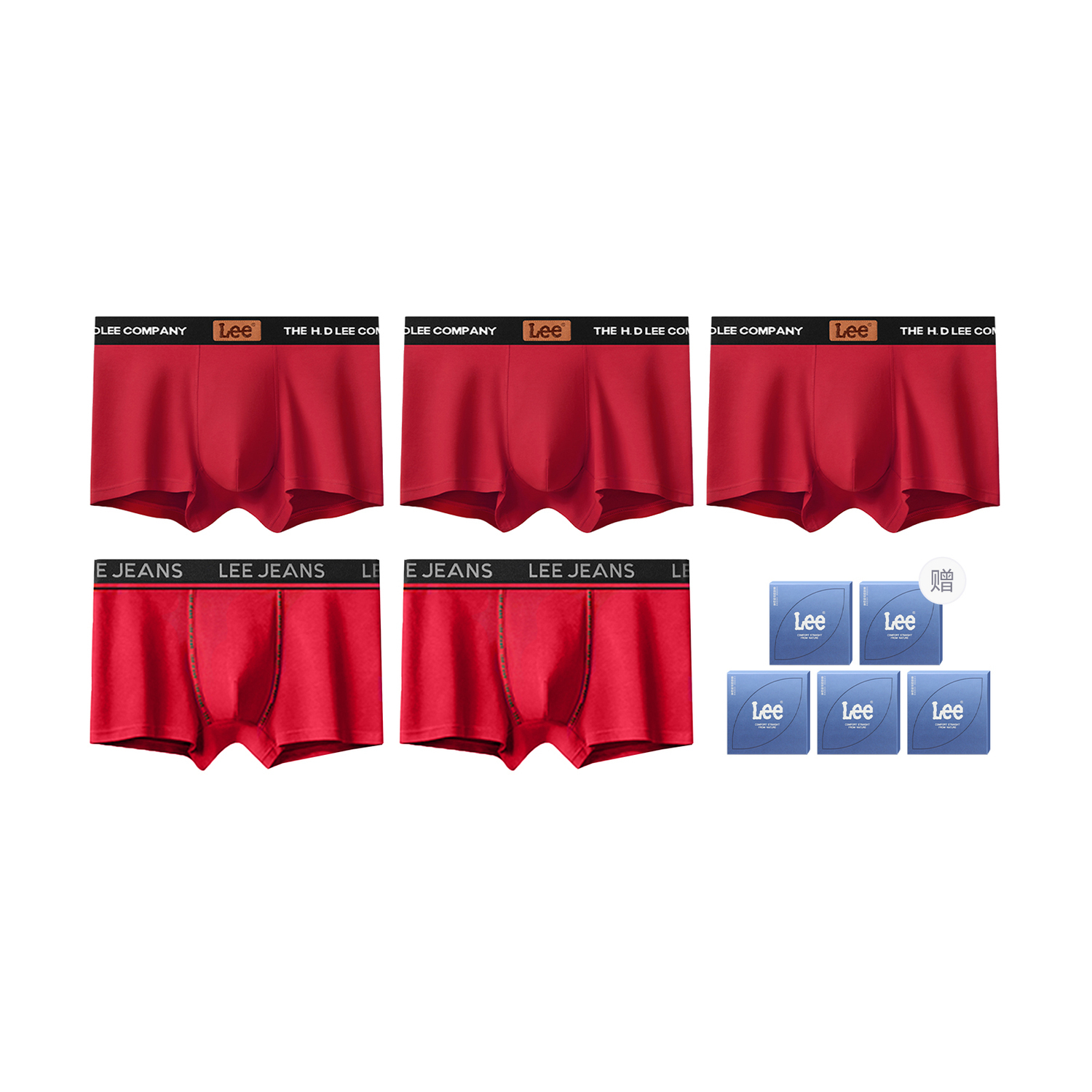 Бокс с мужскими трусами Brilliant, 5 пар Lee, красный
Бокс с мужскими трусами Brilliant, 5 пар Lee, красный