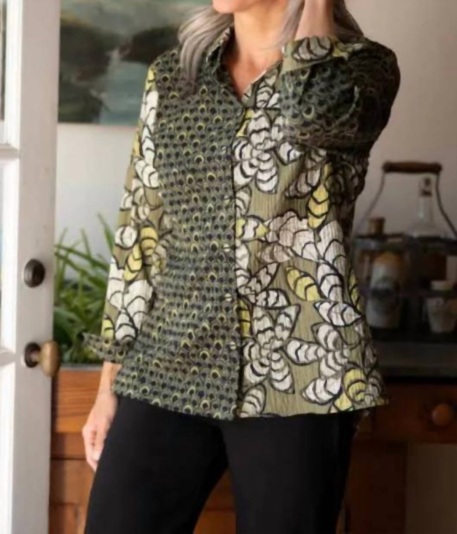 Habitat Рубашка в форме шелестящих листьев, оливкового цвета
Habitat Рубашка в форме шелестящих листьев, оливкового цвета