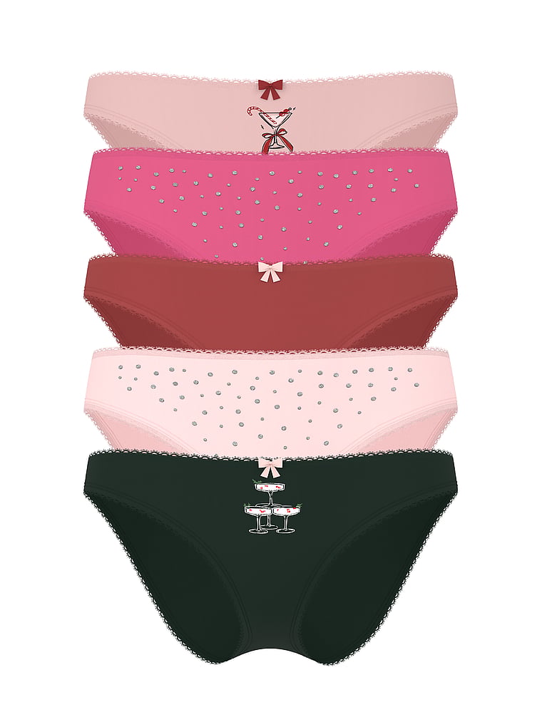 Комплект из 5 трусиков-бикини из эластичного хлопка Victoria'S Secret, 5 pack multi
Комплект из 5 трусиков-бикини из эластичного хлопка Victoria'S Secret, 5 pack multi