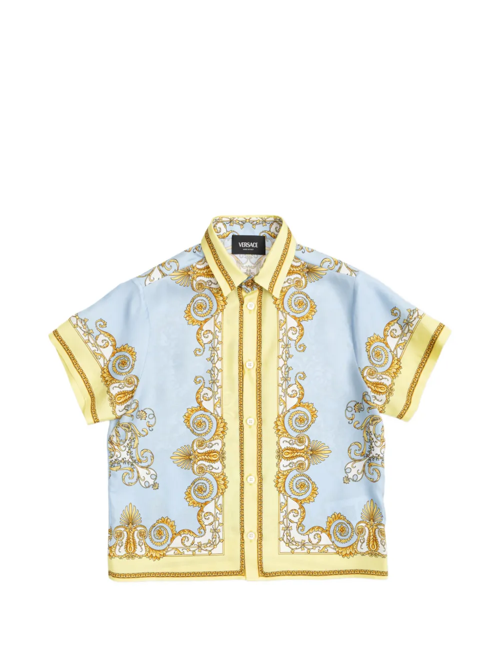 Рубашка с принтом Barocco Versace Kids, синий
Рубашка с принтом Barocco Versace Kids, синий