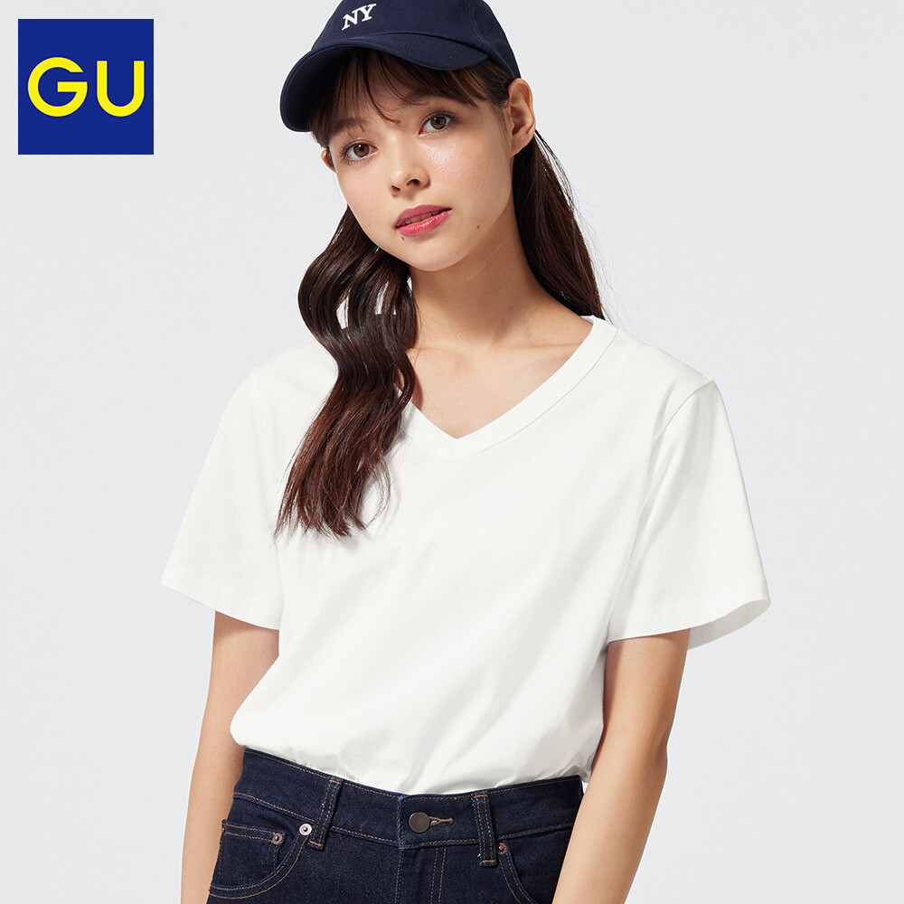 Футболка хлопковая GU с V-образным вырезом, зеленый
Футболка хлопковая GU с V-образным вырезом, зеленый