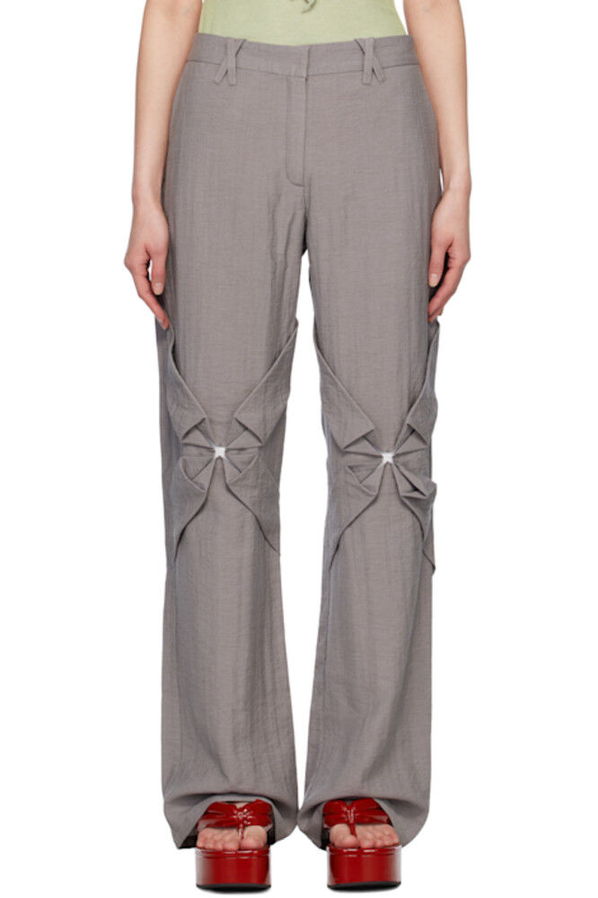 Серые брюки с цветочным узором и сборками J.Kim
Серые брюки с цветочным узором и сборками J.Kim