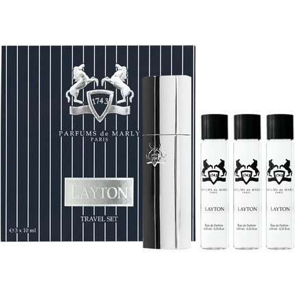 Layton Royal Essence от Parfums De Marly Three парфюмерная вода-спрей, дорожный набор, 3 x 10 мл, упаковка из 3 шт.
Layton Royal Essence от Parfums De Marly Three парфюмерная вода-спрей, дорожный набор, 3 x 10 мл, упаковка из 3 шт.